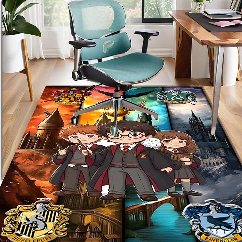 Harry Potter Pattern Rug, Indoor/Outdoor Mat, for Picnic, Gameroom, Bedroom, Office, Living Room, Home Decor Carpet, Birthday Gift