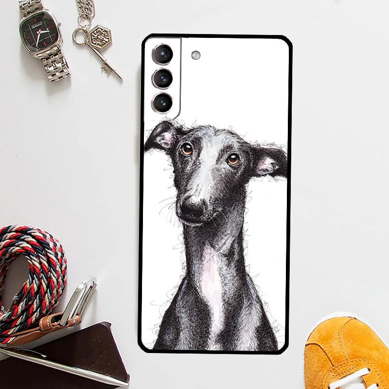 Galgo Greyhound Dog Case For Samsung Galaxy S24 Ultra S20 S21 S22 S23 Plus S9 S10 S24 FE S25 Ultra Cover Coque