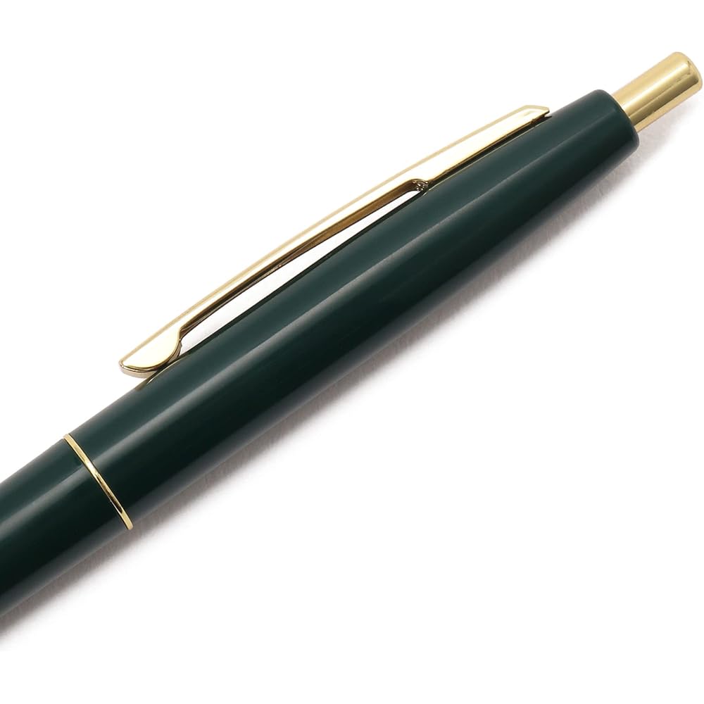 IL BISONTE Leather Ballpoint Pen Green Unisex Genuine Cowhide Classic Writing Instrument