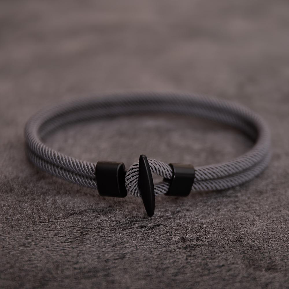 1 sztuka Czarny Zapięcie T Zapięcie Samolotowe Pleciona Bransoletka Mediolańska Kolorowa Bransoletka dla Pary Przyjaźni