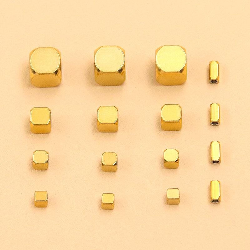 Gold & Stainless Steel Spacer Beads - 2 Colors, 6 Sizes - Rectangular Jewelry Accessories for Necklaces & Bracelets