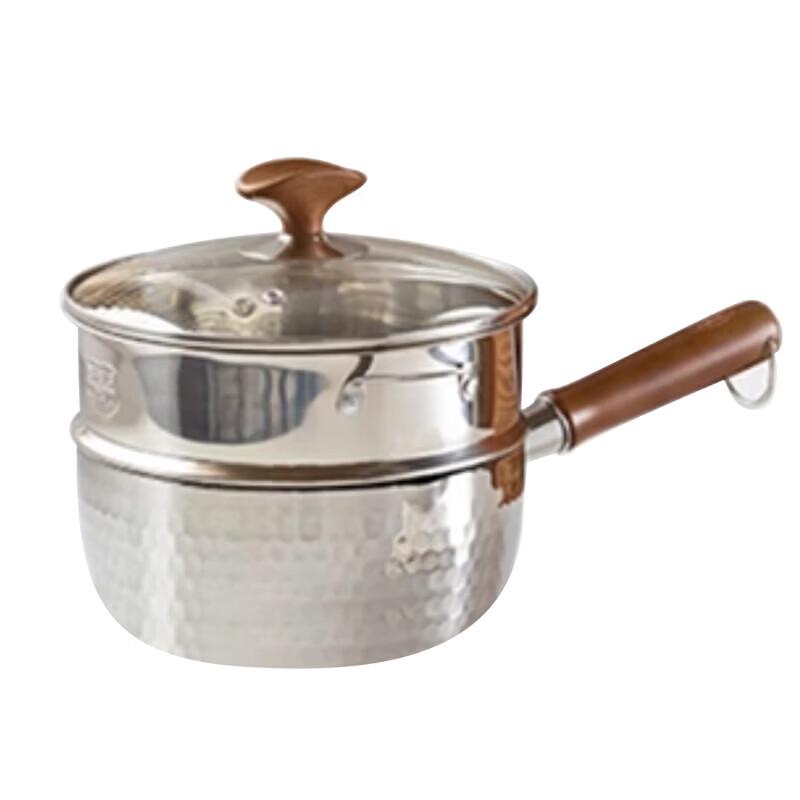 Velosan Hammered Stainless Steel Yukihira Pan with Steamer