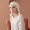 Solid Color Ruffle Slouchy Hat Soft Women Elastic Hair Bonnet Night Sleeping Cap Braids Long Curly Hair Wrap Skull Cap