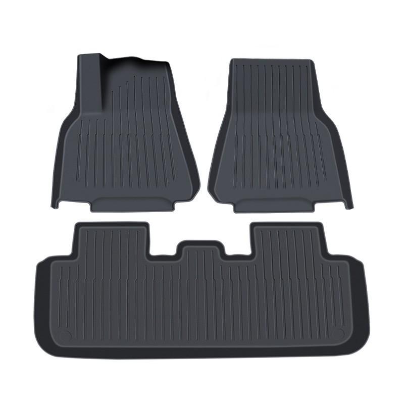 Tesla Model Y TPE All-Weather Floor Mats - Full Coverage Waterproof Design