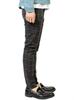 One Colors Men's Checked and Striped Skinny Pants, Stretch Slim Fit, Size Small, Charcoal Check
