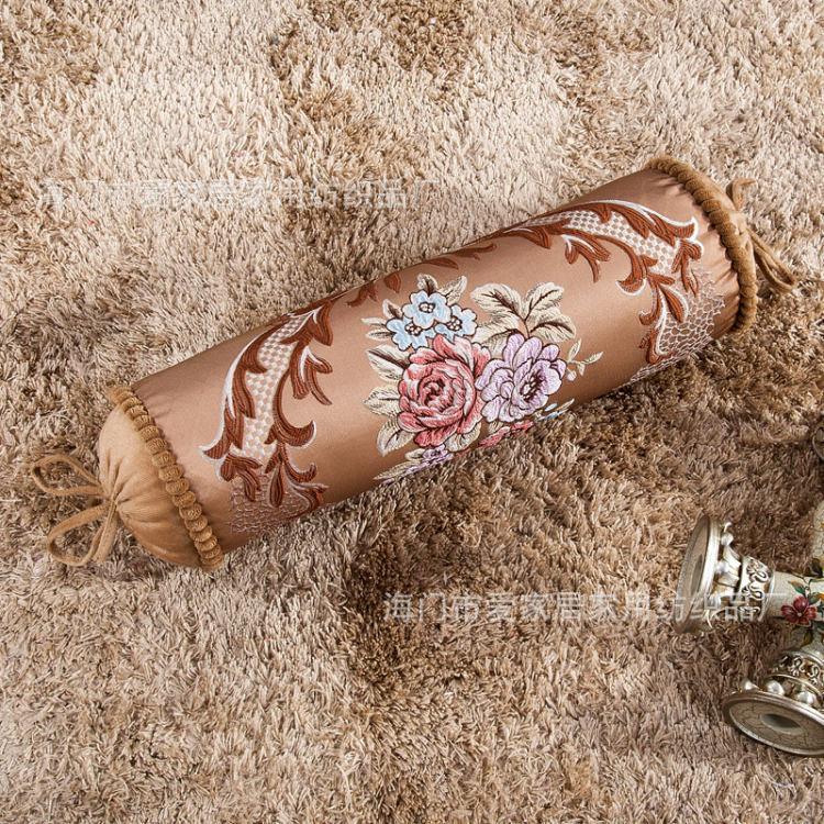 

European Classical Jacquard Round Pillowcase 15x50cm Long Throw Pillow CoverCushion Cover Neck Support Pillowcase Bedroom Living 15x50cm