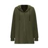 Women’s Casual Long Sleeve Ribbed Knit Zip Up Hooded Cardigan Jacket Lightweight Open Front Outerwear Sweater Coat