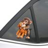 1 Foglio Adesivo per Auto Scimmia Punch Decalcomania per Finestrino Auto Impermeabile Resistente ai Graffi Adesivo da Viaggio per Laptop Borraccia Custodia Telefono