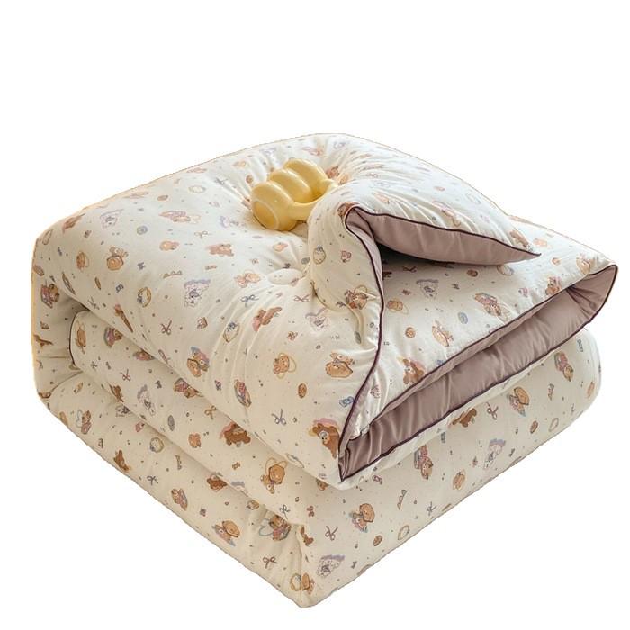 Soybean Fiber Winter Quilt: Thick, Printed, All-Season Comfort for Student Dorms