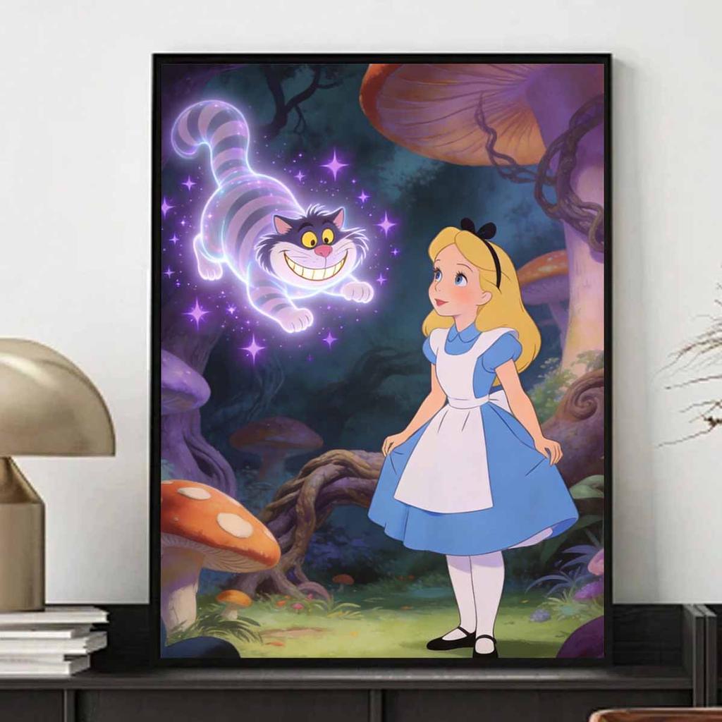 Disney Alice in Wonderland Cheshire Cat Diamond Paint Mosaic Art Painting Kit Handmade DIY Home Decor