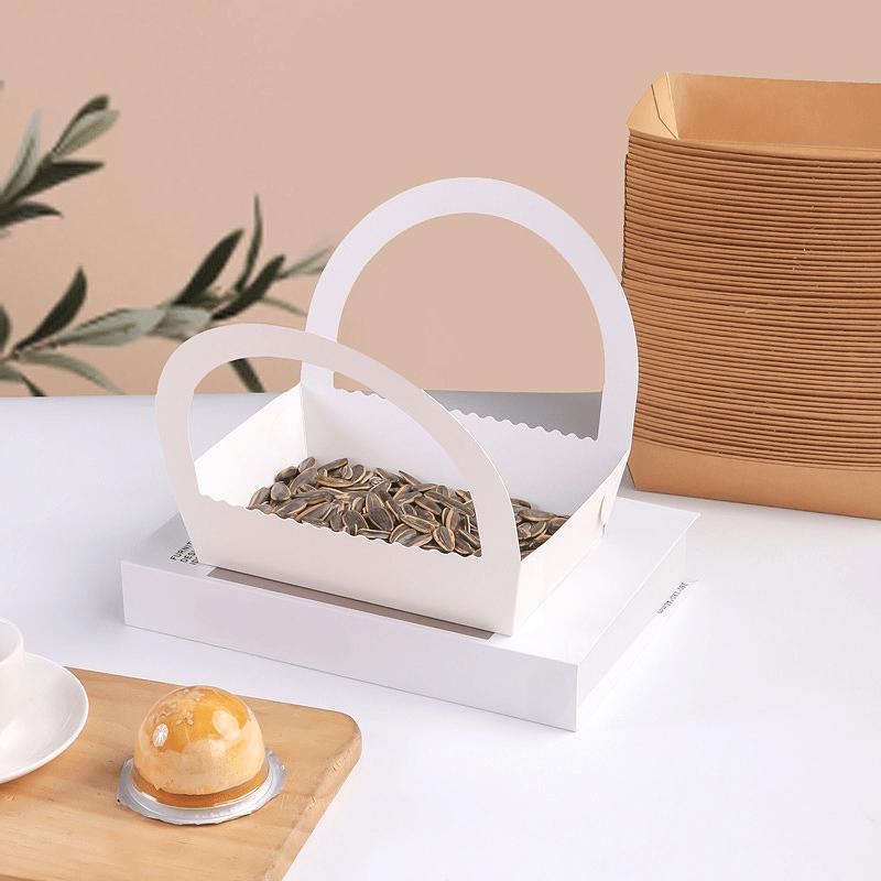 20Pcs Disposable Folding Boat Boxes, Picnic Open Packaging Boxes, Food Containers, Birthday Party Gift Packaging Boxes, Baking Packaging Supplies