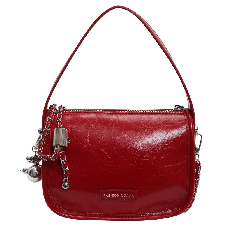 Women's chain crossbody bag  popular silver bag  single shoulder  small square bag  summer  everything
