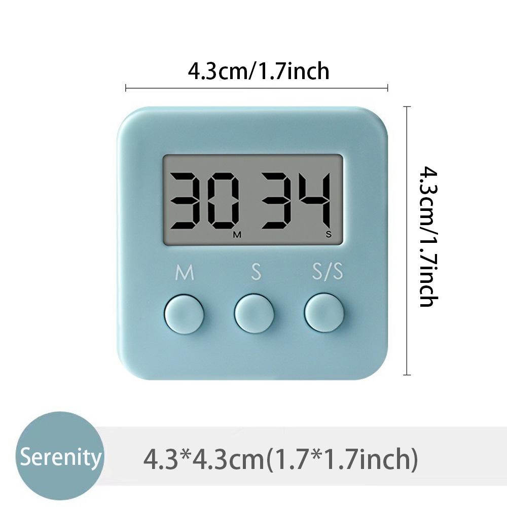 Digital LCD kjøkkentimer med på/av-bryter, lydløs og høy alarm, 24-timers klokke, barn, lærere, kjøkken