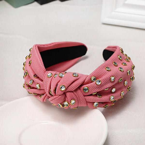 

Винтажная толстая ткань со стразами, завязанная повязка на голову, повязка с узлом, аксессуары для волос, украшения для волос