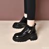 Fashionable minimalist thick soled women's autumn winter new round toe thick heel anti slip wear-resistant short boots