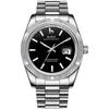 Men's Analog Quartz Watch Business Waterproof Luminous Simple Black Silver Gift
