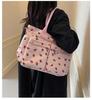 Ruiying Large Capacity Corduroy Crossbody Shoulder Bag - Korean Style Casual Fashion Backpack