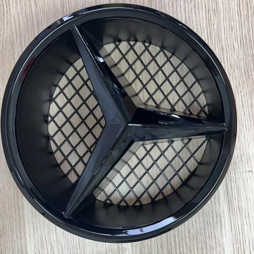DQY2 Hot 2025 18.5cm Hollow style Car Front Grill Emblem W204 With Base For Mercedes Benz C CLASS W204 GLK W204 B W245 VITO W447 W463