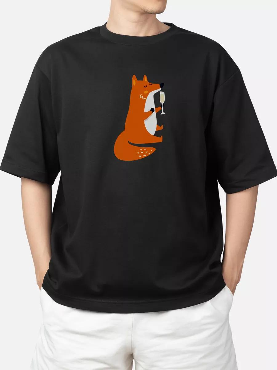 Fox print T-shirt 2XL
