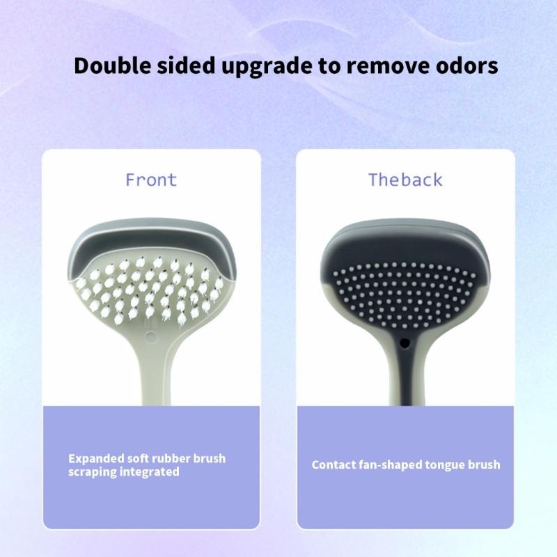 Soft Bristles Tongue Brush For Gentle Mouth Care Soft Bristles Tongue Scraper Suitable For Home Office Or Travel Use