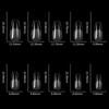 Alomd/Coffin/Square/Stilettos Fake Nail Tips,Clear Acrylic False Nail 10Sizes Press On Nail for DIY Nail Extensions