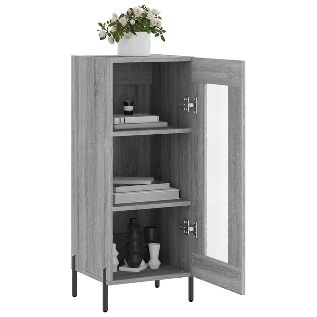 Vidaxl Cabinet, Sonoma Grey Oak, 34.5X34X90 Cm Material Wood-Based