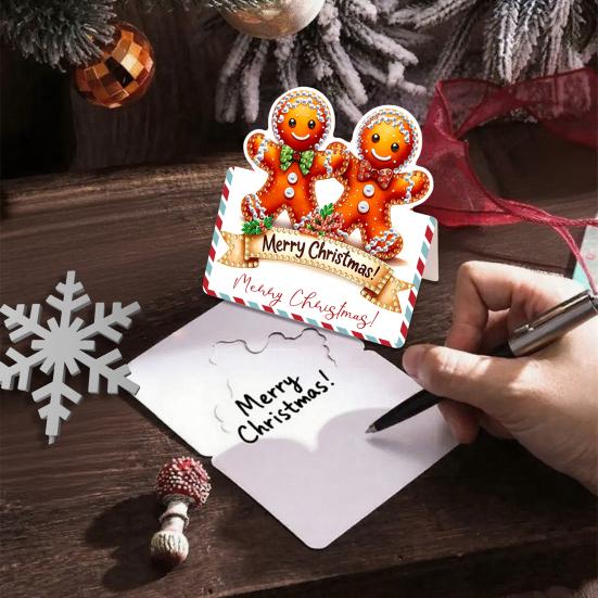 6 Pcs DIY Rhinestone Painting Birthday Gnome Greeting Card Kit 5D Rhinestone Art Birthday Cards for Adults Kids Anniversary Holiday Gifts