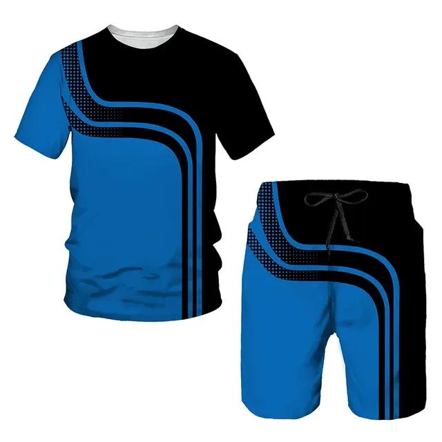 Sommer Männer Trend Trainingsanzüge Mode Harajuku Oansatz Kurzarm Übergroßen T Freizeit Shorts 2 Stück Outfit Outdoor Sport Sets