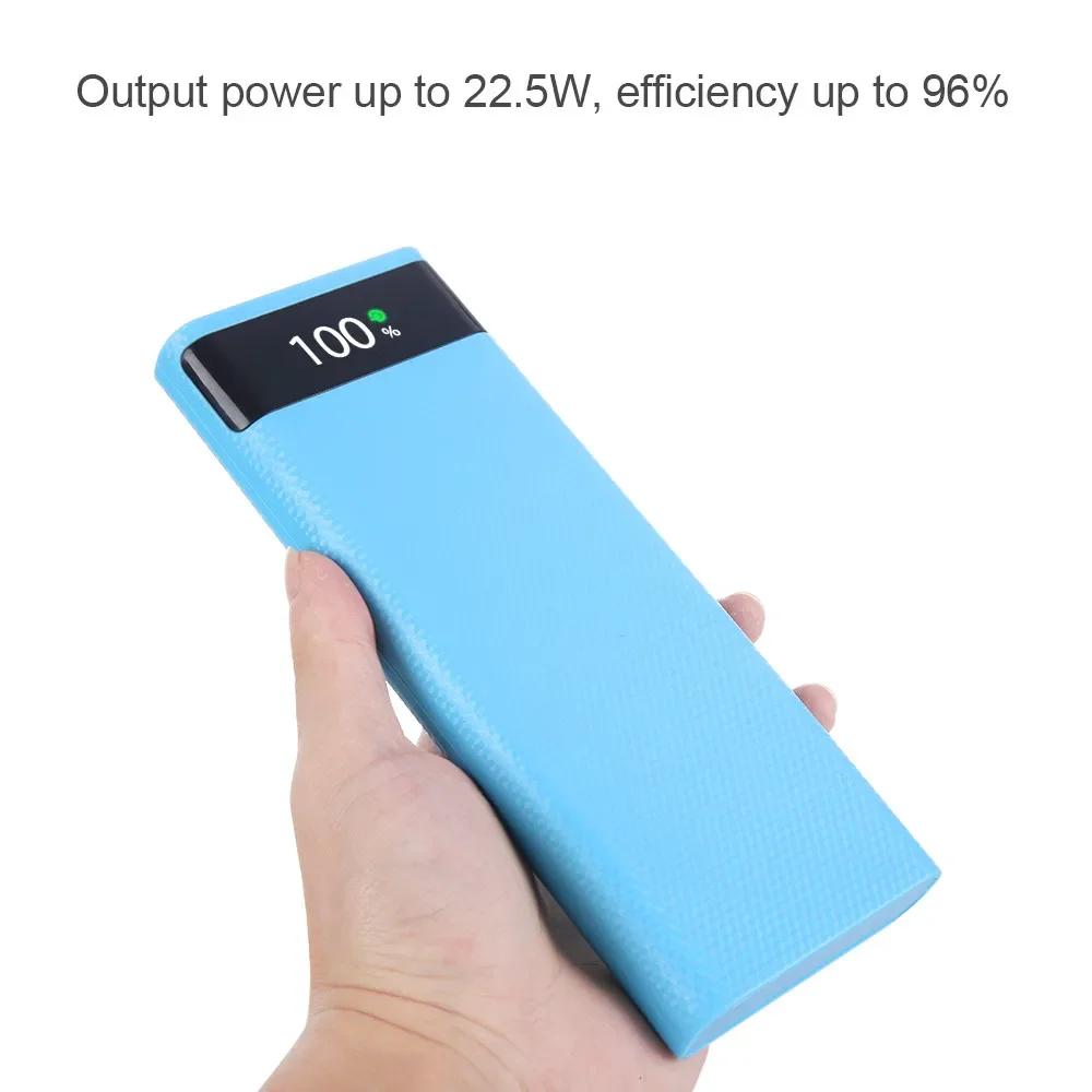 8*18650 20000mAh Power Bank Case 25W Fast Charging Detachable Mobile Power Bank Housing Battery Holder Work On All Smartphone