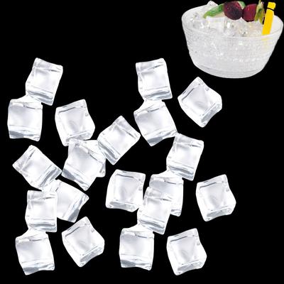 Leiasnow Fake Ice Display Acrylic Cubes Acrylic Ice Photography Food Sample Object 20 (Medium - Pieces)