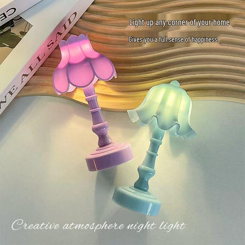 Retro Creative Small Bedside Lamp - Night Light & Desktop Decor, Perfect Birthday Gift