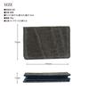 ZOO ZC-017 Made in Japan Genuine Elephant Leather Card CaseBusiness Card Holder, Bifold, Men's, Gray