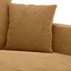 2 Piece Sofa Set with Cushions Brown Velvet