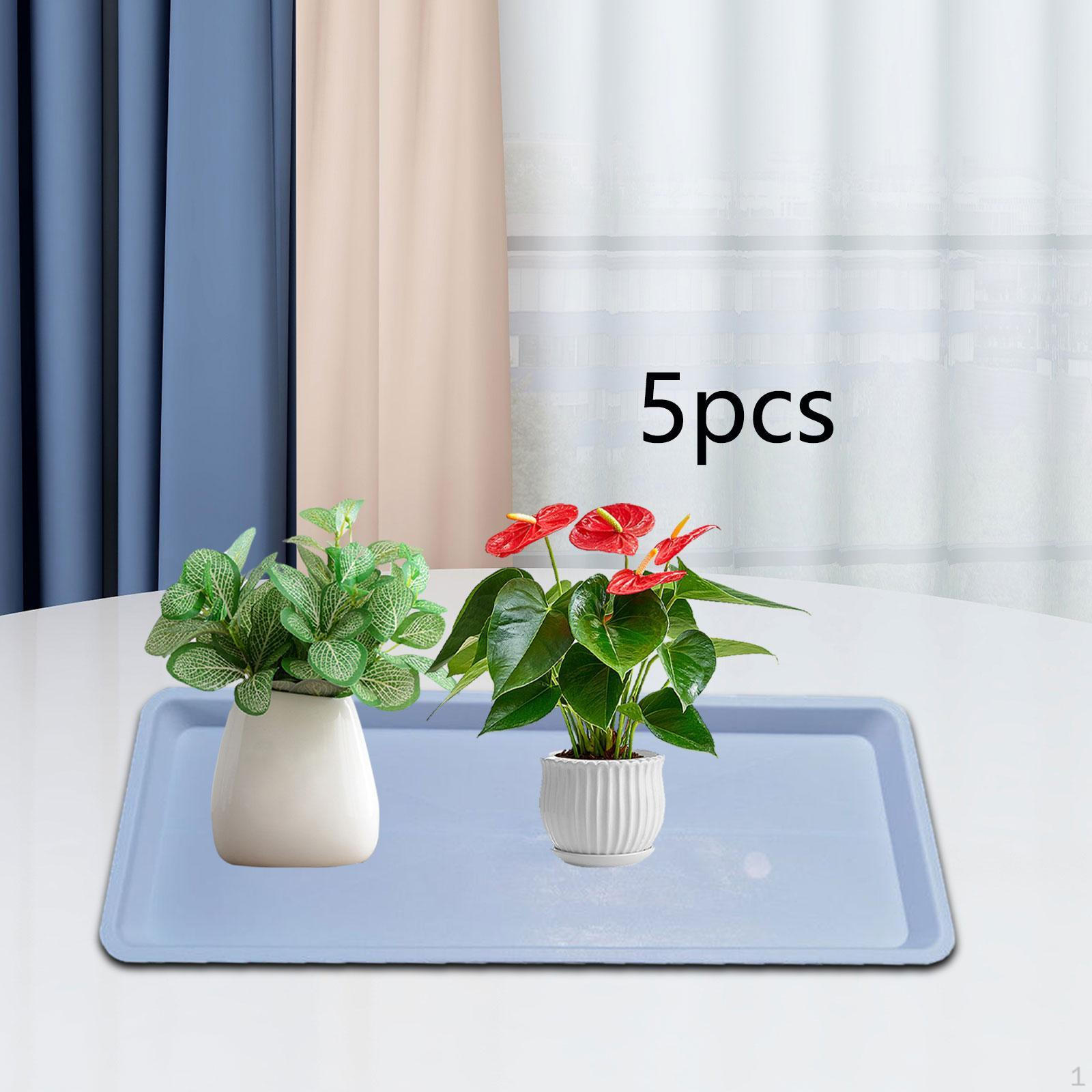 

Набор из 5 поддонов для дренажа растений для цветочных горшков, универсальные поддоны для сбора капель для использования в помещении синий