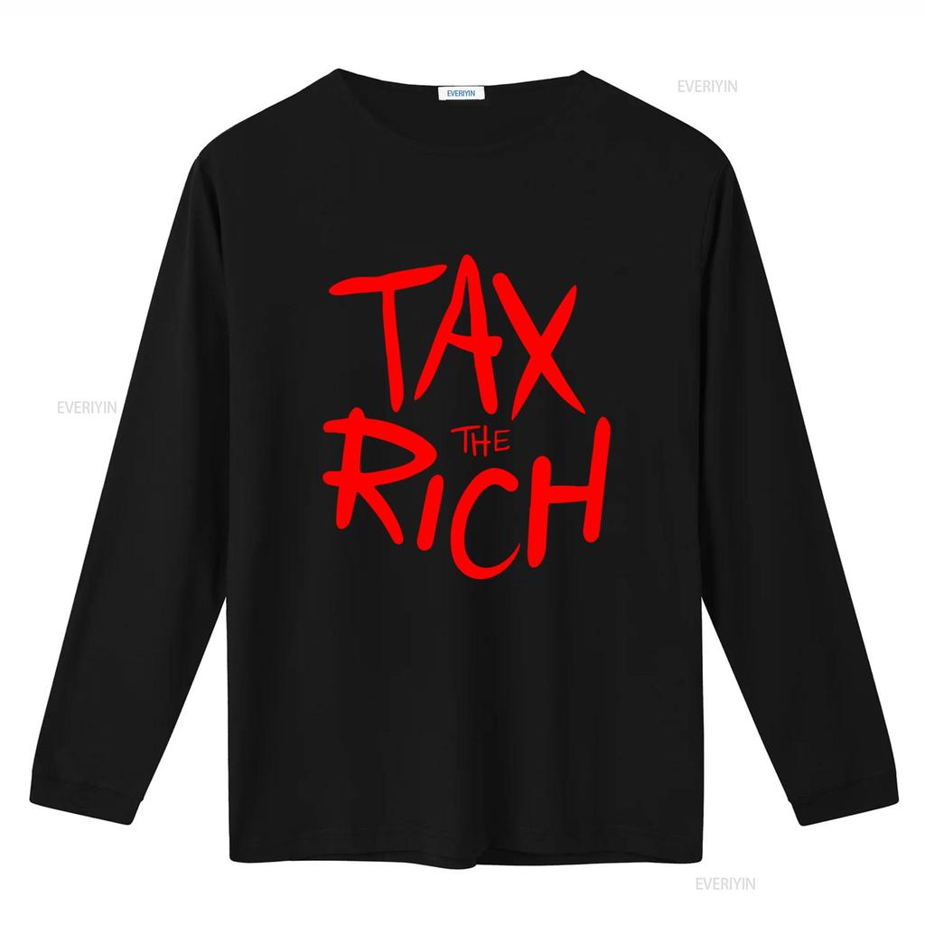Tax The Rich Protest T Shirt Bold Red Design for Social Statement vintage Washed Stretched fashion Comfortable Slightly Casual