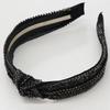 SORRY TOO MUCH LOVE Ribbon Bandana Gem Hairband_Black