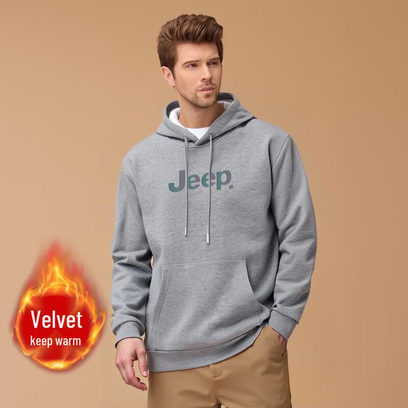 JEEP Men s Fleece-Lined Casual Hooded Sweatshirt XL