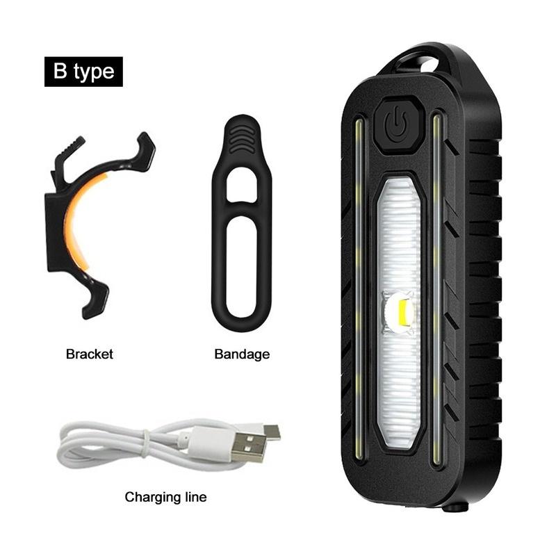 Multifunction Red Blue Warning USB Rechargeable Bicycle Tail Light LED Waterproof Clip On Helmet Lamp Police Cycling Safety Gear