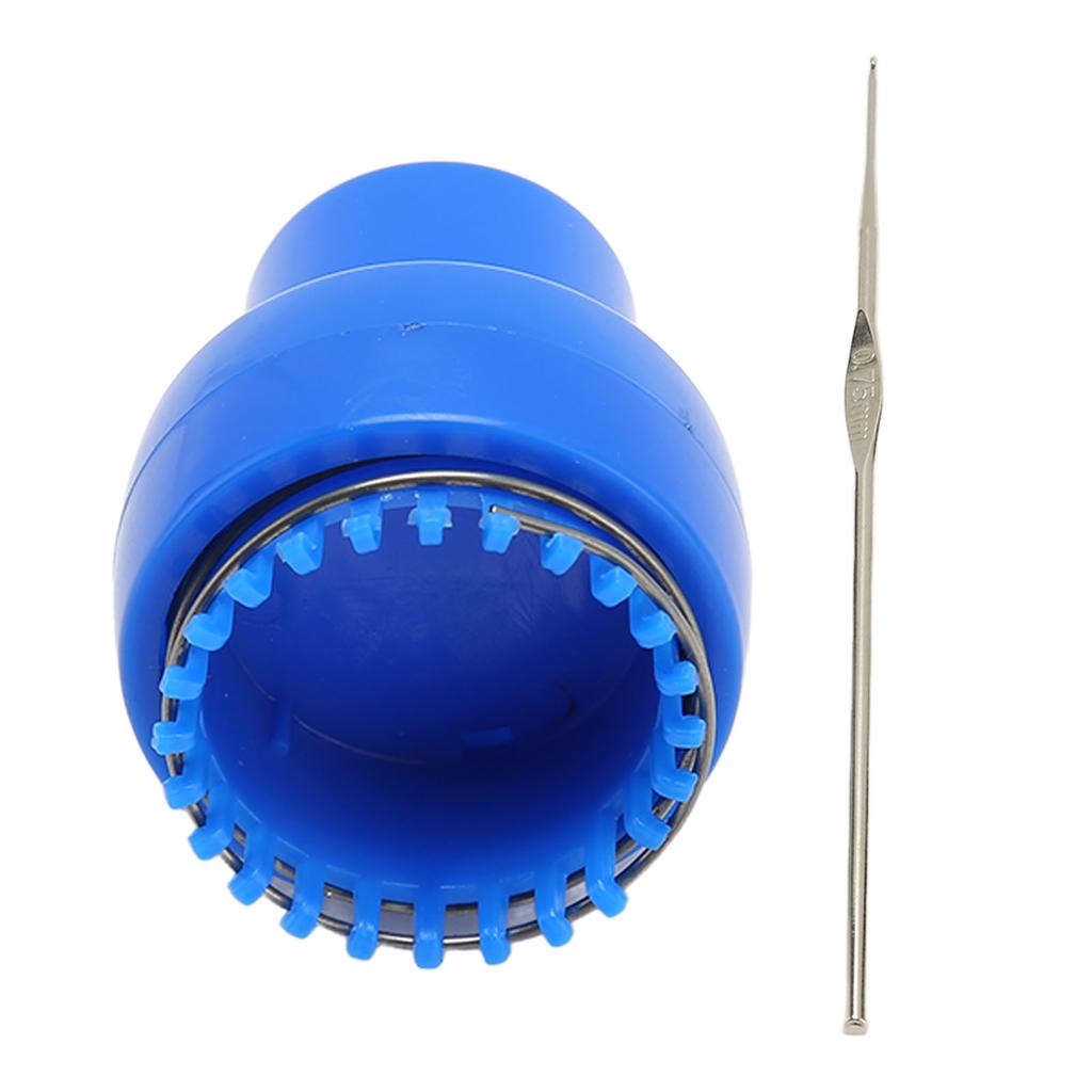 Mini pletací stroj Modrý Ergonomický design Funkce automatického uvolnění Krosna na háčkování