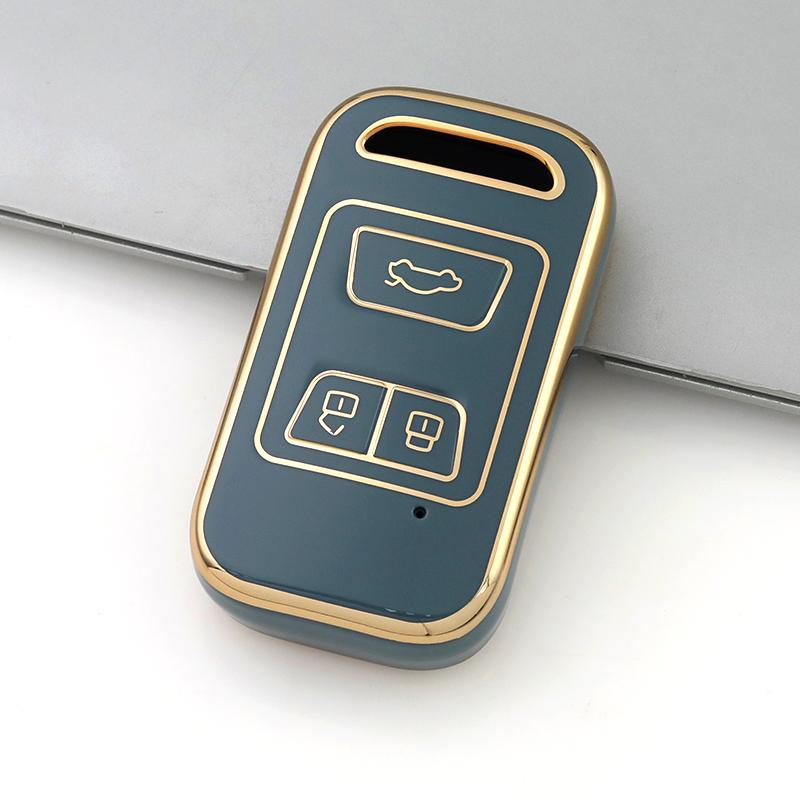 

Auto Keyless Accessories For Chery Arrizo Tiggo 3 5X 4 8 Glx 7 Fashion TPU Car Smart Key Case Cover Shell Fob Bag Protector gold edge cover серый