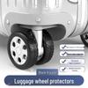 8-Pack Suitcase Wheel Rubber Covers - Universal Fit Replacement Accessories