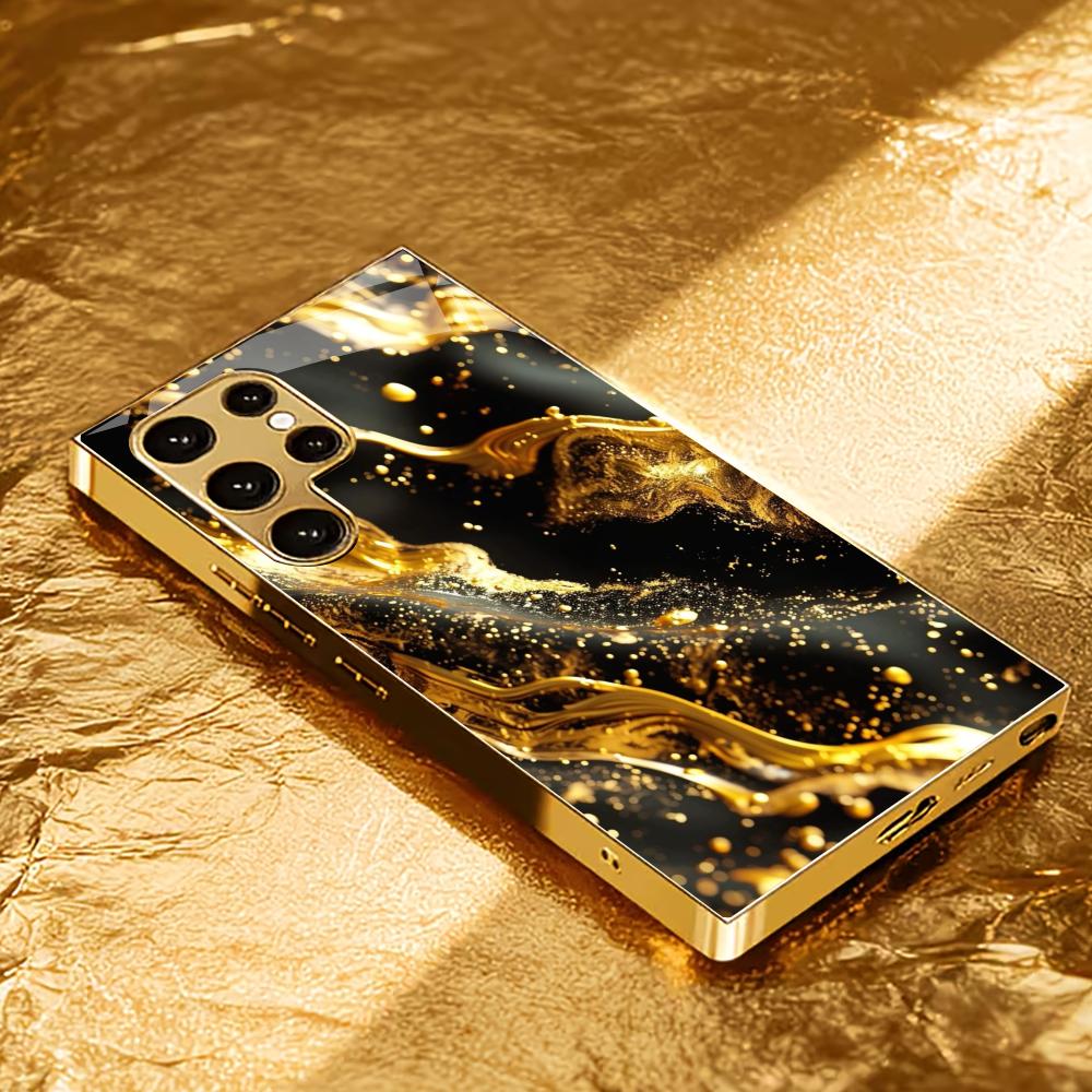 Schutzhülle Atmosphere High-End Galvanisiertes Glas Handyhülle für Samsung Galaxy S26 S25 S24 S23 S22 S21 FE, Ultra, Plus
