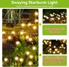 Solar Lights Outdoor for Garden, 4 Pack 32 LED Solar Swaying Lights Outdoor, Solar Firefly Lights Waterproof Outdoor Garden Decor Lights for Patio