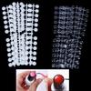 240 Pcs Round False Nail Display Tips Fake Nail Color Chart Nail Swatch Sticks with Adhesive Sticker