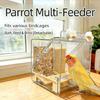 Routine Indoor Bird Feeder Bath Box with Cage Mounted Form, Viewable Housing and Service Tray for Pet Birds Indoors