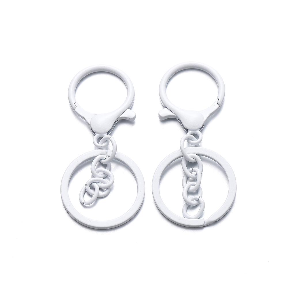 5Pcs/Lot Colorful 30mm Keyring Lobster Clasp Hook Connectors for DIY Keychain Connector Key Ring Jewelry Making Accessories