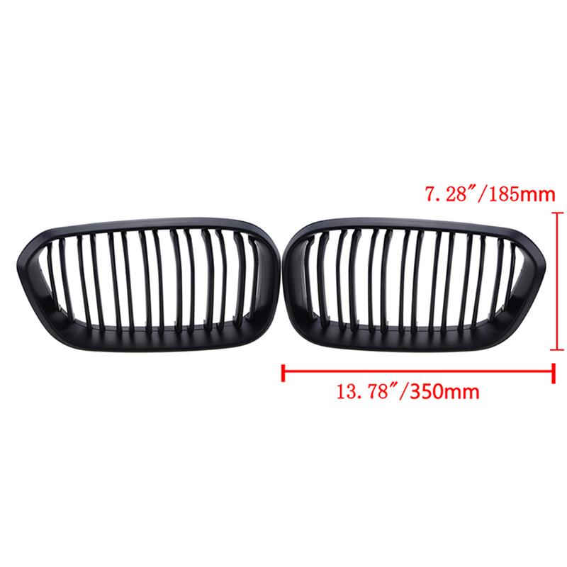 Rhyming Front Bumper Kidney Grille Double Slat Racing Grill Fit For BMW 1 Series F20 F21 Lci 120i 2015 2016 2017 Car
