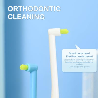 Brosse interdentaire orthodontique Nettoyage des dents Brosse à dents Outil de soins bucco-dentaires Petite tête Poils souples Outils de soins d'hygiène bucco-dentaire pour adultes