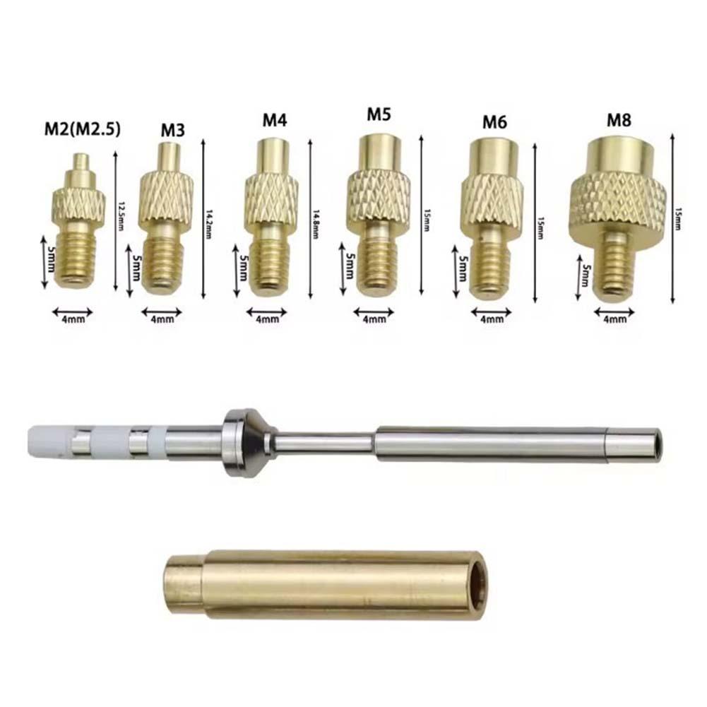 1set TS100 Thermal Insert Nut Trimming Tool Soldering Iron Tip Dressing Tool For 3D Printing Materials Engraving Hot-melt Crafts