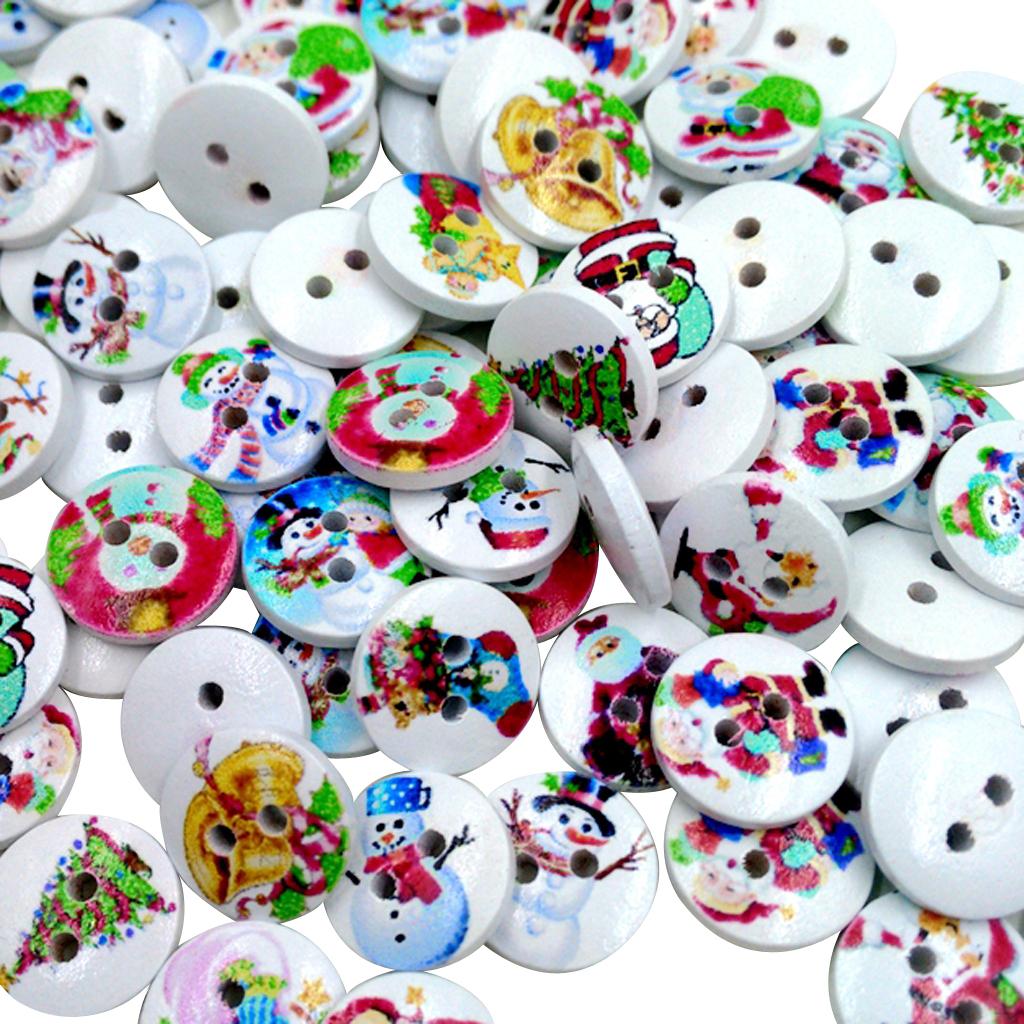 

100 шт. разноцветные круглые украшения для рождественской темы «сделай сам», шитье, ремесло, 15 мм